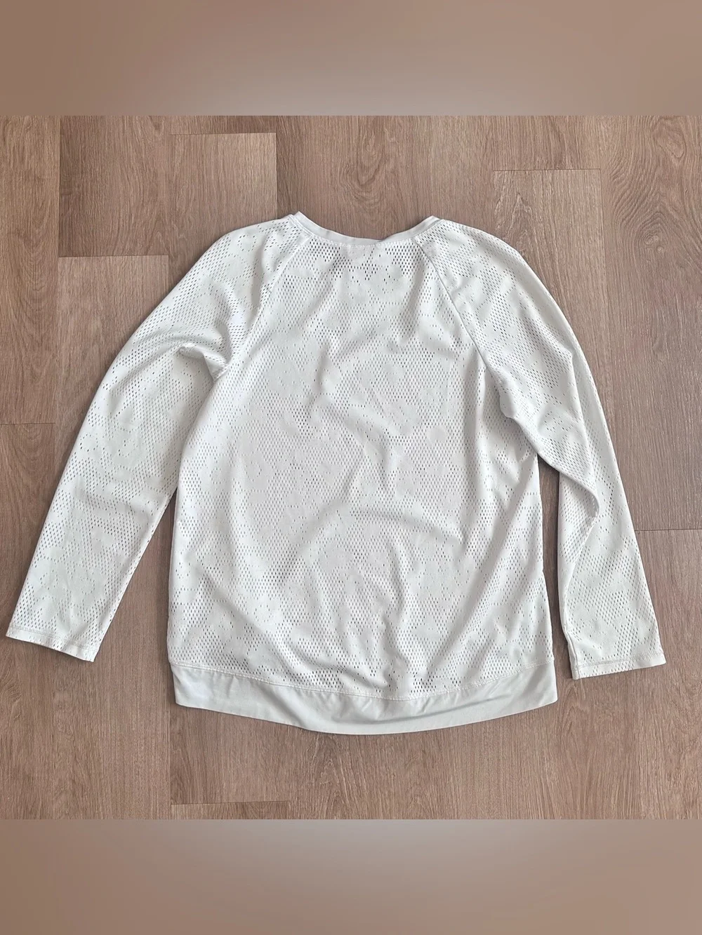 Kate Spade White Sporty Shirt Long Sleeve Eyelet Size L